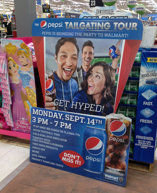 Popon | Image Gallery | Pepsi Tailgating Tour Floor Display