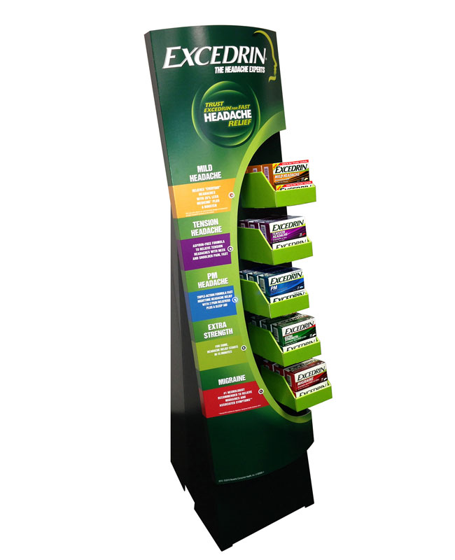 Popon | Image Gallery | Excedrin Headache Experts Floor Display