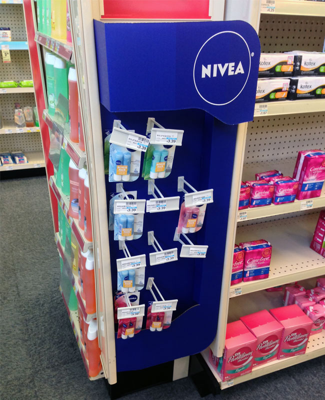 Popon | Image Gallery | Nivea Blue Side Kick Display