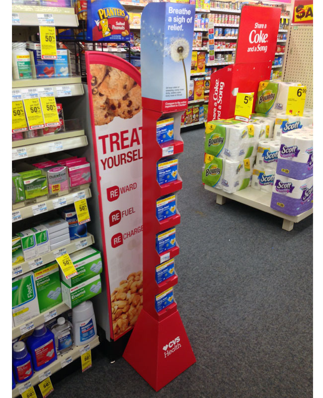 Popon | Image Gallery | CVS Health Allergy Tower Floor Display