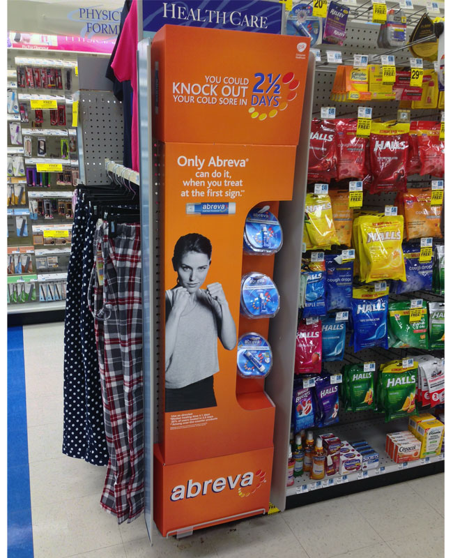Popon | Image Gallery | Abreva Full Sized Side Kick Display