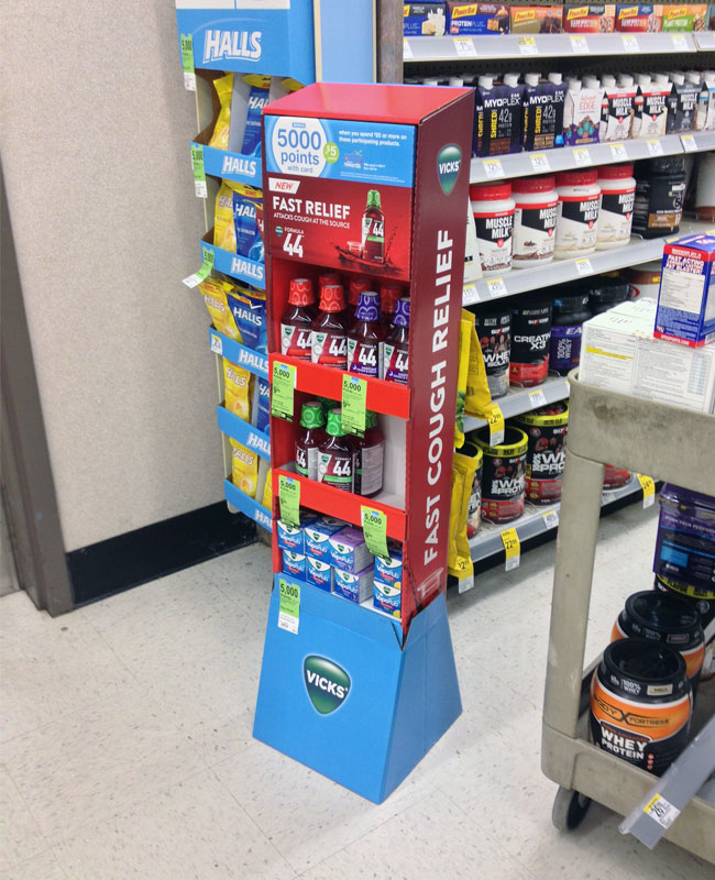 Vicks Display Rack Popon | Image Gallery | Vicks Fast Cough Relief Floor Display