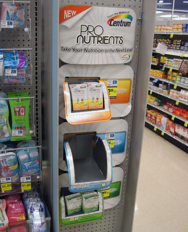 Popon | Image Gallery | Pro Nutrients Centrum Side Kick Display